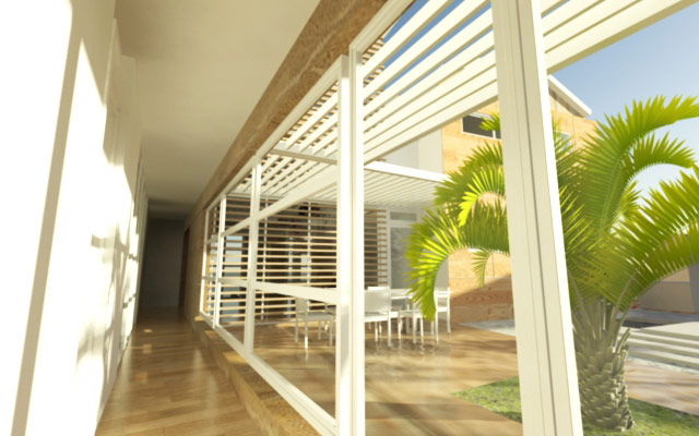 looking out into the backyard - residential architects perth